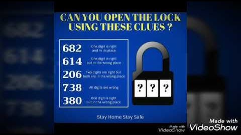 Can you Open the lock using only the given clues