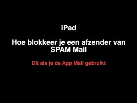 Blokkeren spam mail op de iPad