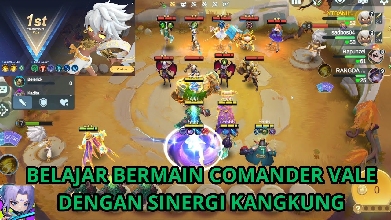 BELAJAR BERMAIN COMANDER VALE DENGAN SINERGI KANGKUNG - MAGIC CHESS ...