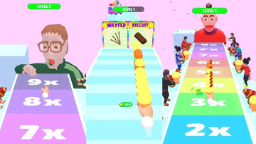 Ice cream stack Mobile Games 2024 -  ice scream stack All Levels Gameplay Walkthrough Android, ios