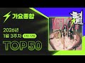 최신가요 인기차트 TOP 50 1월 3주차 1 12 1 18 종합 플리차트 KPOP 노래 모음 플레이리스트 Playlist