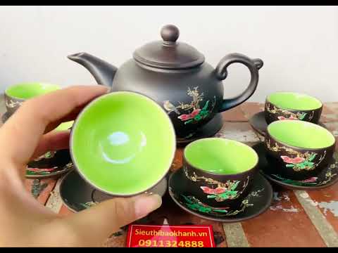 Video Bộ ấm chén tử sa lan mai đỉnh cao pha trà - youtube