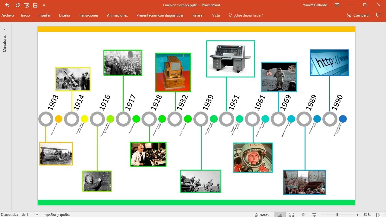 CÓmo Hacer Una LÍnea De Tiempo En Powerpoint Youtube