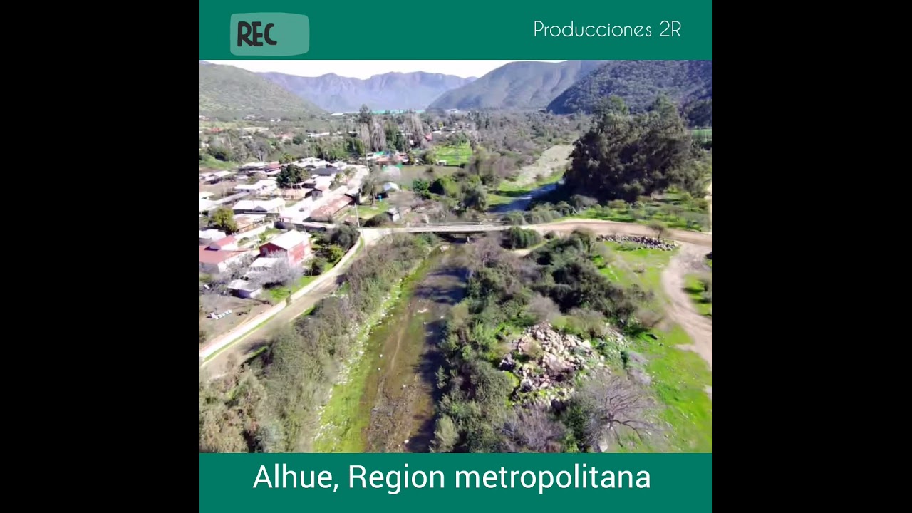 Vista aérea de localidad de talami en comuna de alhue , Region metropolitana, Chile
