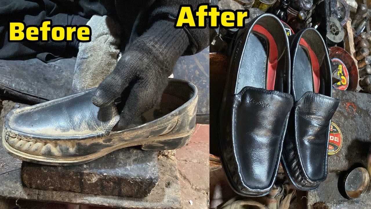 Old Shoes Restored | Shoe Shine ASMR