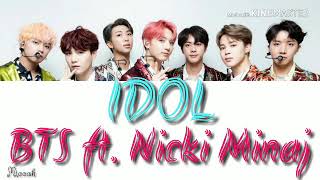 BTS IDOL (FT. NICKI MINAJ) (COLOR CODED) LYRICS