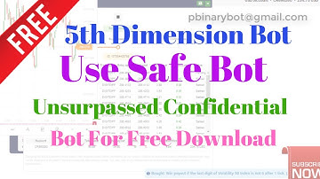 Free Binary.com Bot - 5th Dimension Digit Differ Bot | Avoid Risky Bot, Use Safe Bot