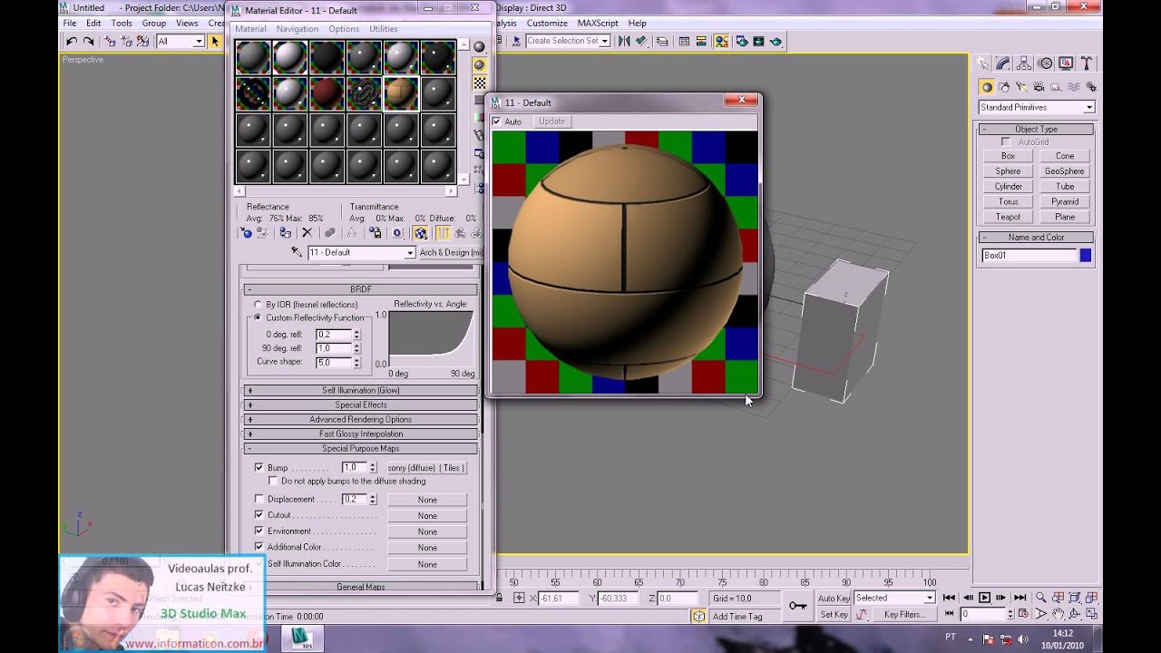 3D Studio Max aula 216 Editor de material - YouTube
