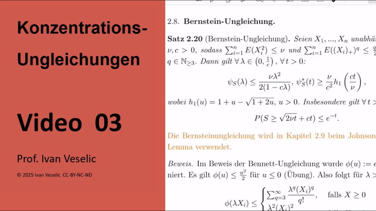Vorlesung Konzentrationsungleichungen (Video 03)