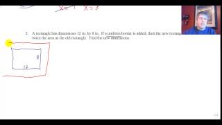 Solving Quadratic Word Problems - Day 2