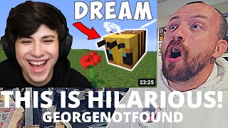 JUST HILARIOUS! GeorgeNotFound Minecraft, But My Friend is A Bee... (FIRST REACTION!)