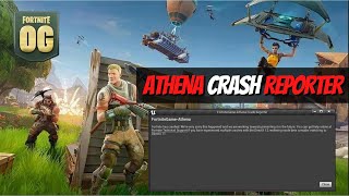 How to FIX Athena Crash Reporter in  Fortnite OG