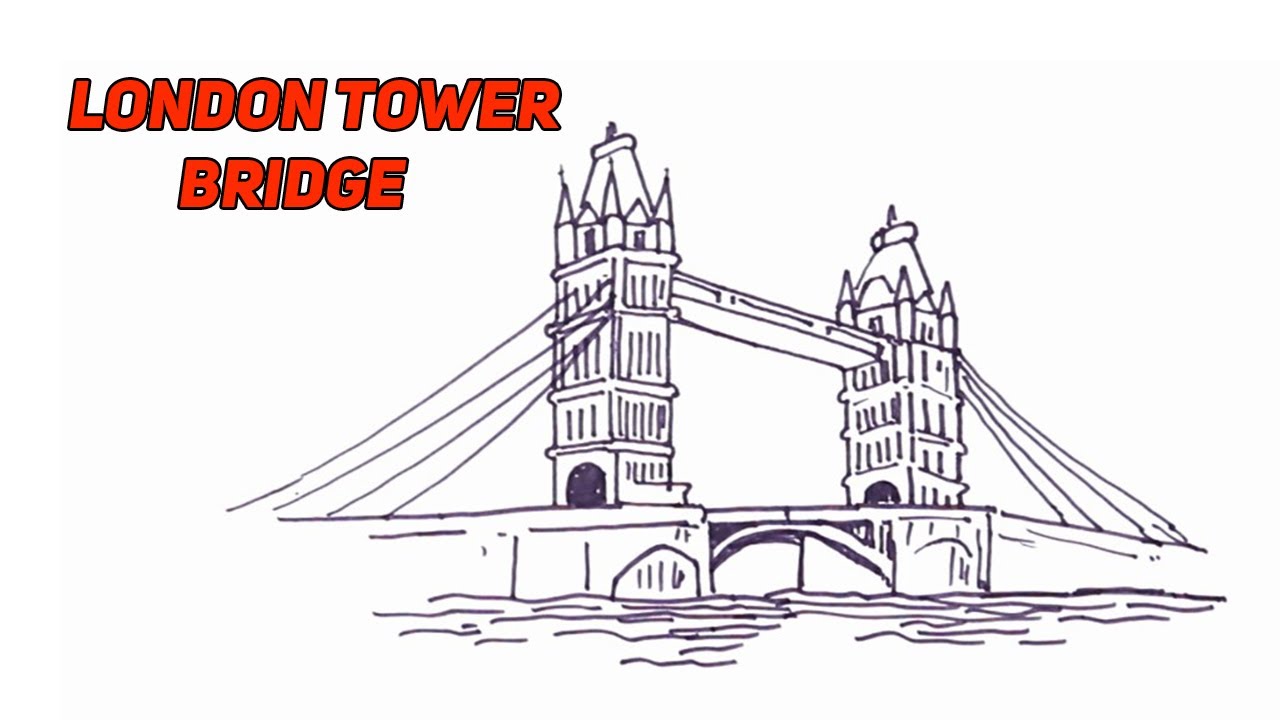 Pencil Sketch Architecture Print / London Tower Bridge Graphite Drawing  Citys | eBay