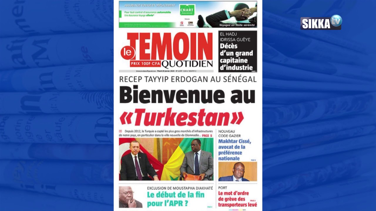 REVUE DE PRESSE AFRIQUE DU 28 01 2020 - YouTube