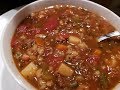 Beef Barley Lentil Soup  - SLow Cooker Recipe