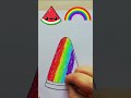 🌈+ 🍉#shorts #satisfying #ashortaday #drawing #painting #creative #youtubeshorts