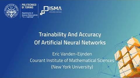 Seminario | Trainability And Accuracy Of Artificial Neural Networks - Eric Vanden-Eijnden
