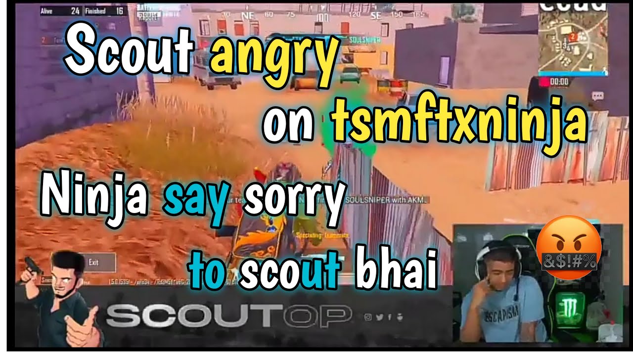 SCOUT ANGRY 🤬 ON TSM NINJA || JUST GAME RAGE NOTHING ELSE ❤️ || sr bgmi update