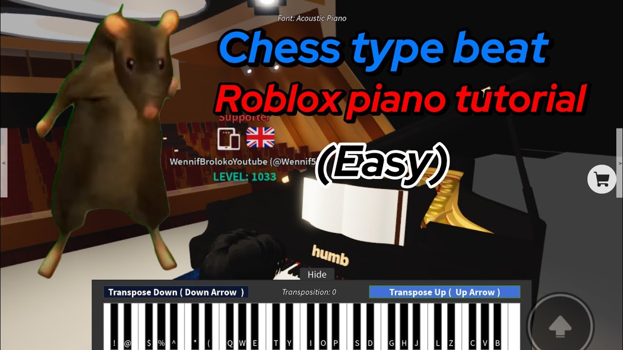 Chess type beat (easy Roblox piano tutorial) | SHEETS IN THE DESCRIPTION
