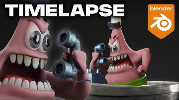 Patrick Star 3D Modeling Timelapse | Blender