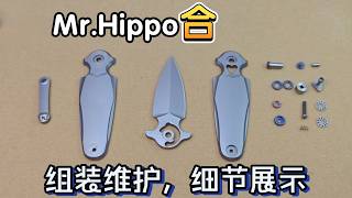 mr.hippo 合 河马先生的首作组装,拆解,维护,细节展示折刀 edc 好刀推荐
