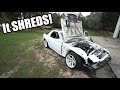 First Rips In the Abandoned LS RX7!! SO Sketchy, But Sooo Good!