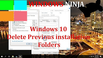 Windows 10 Delete Previous installation Folders (Windows.old and $Windows.~BT)
