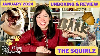BARK BOX SUPER CHEWER! | THE SQUIRLZ | January 2024 | A Dog Parent Unboxing🥜