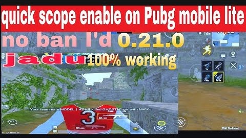 Pubg Mobile Lite Quick Scope Switch Enable | How To Get Quick Scope Enable | Pubg Lite  Rx gamer nob