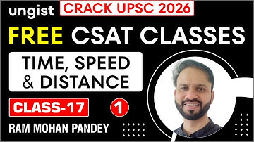 Free CSAT Classes for UPSC 2026 | Class-17 | Time, Speed, Distance 1 | English | Ram Mohan Pandey
