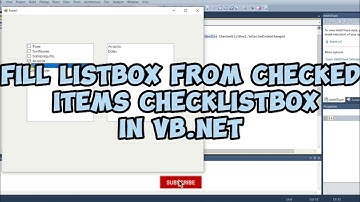 How to fill ListBox from checked items Checklistbox in vb.net