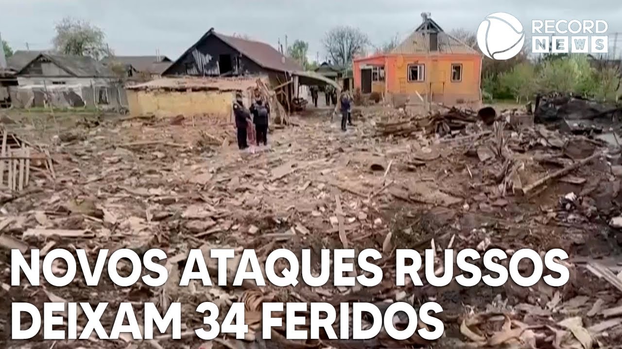 Novos ataques russos deixam casas destruídas e 34 feridos na Ucrânia