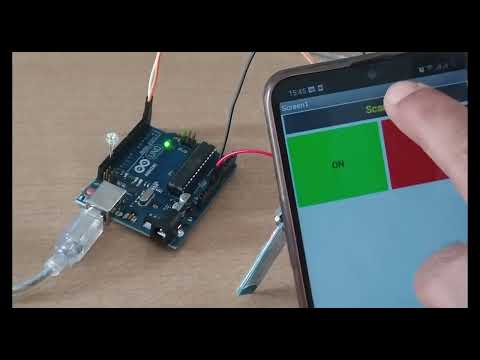 Arduino, Bluetooth HC-06 and an AI2 app to turn an LED on/off