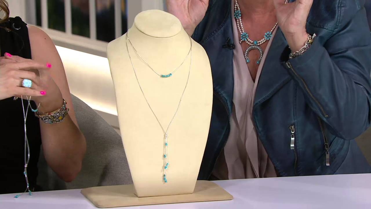 Liquid Sterling Silver 2 Strand Turquoise Bead Necklace by American West on QVC