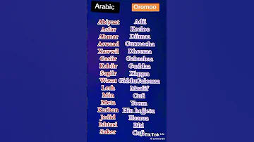 Learn Afaan Oromoo In Arabic 