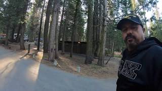 Pinecrest Camping with a 37.5 foot Toy hauler Camp Spot A55
