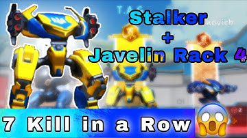 Mech Arena: OP gameplay 😱 || 7 Kills In a Row || Stalker + Javelin Rack 4