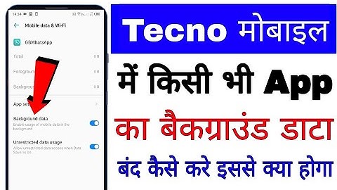 turn off any app background data in Tecno।। tecno mobile me app ka background data band kaise kare