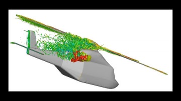 Lattice-Boltzmann LES simulation of aerodynamic wake on helicopterHD AeroThermoFull6 Iso