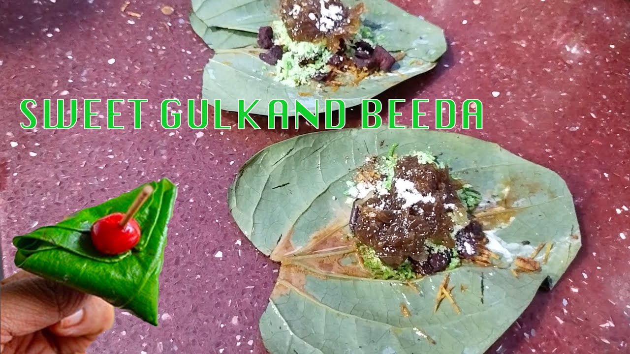 Making of Sweet Beeda added with Gulkand And Nuts