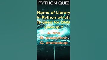 How  Dns Lookup work in Python | dns library in python | what is DNS library in python #shorts