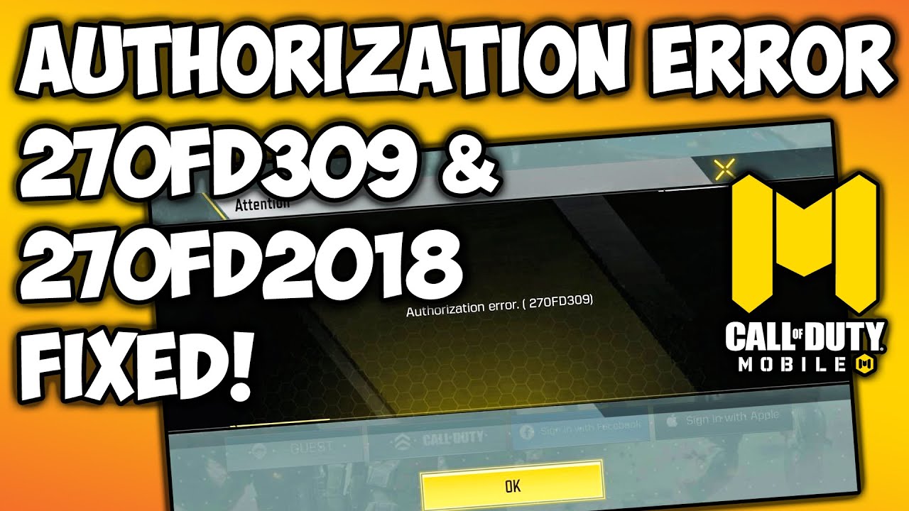 Call of Duty: Mobile players getting 'authorization error 270fd309