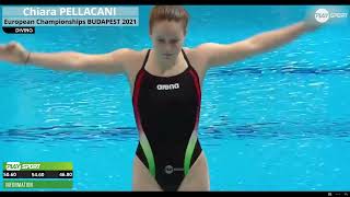 Women's Diving | Chiara Pellacani |  Budapest 2021 | 3M Platform Highlight #Diving #Sports #Waterspo