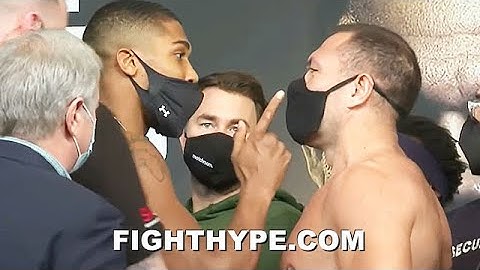 ANTHONY JOSHUA & KUBRAT PULEV ERUPT IN VERBAL ALTERCATION; TRADE HEATED WORDS AT INTENSE FACE OFF