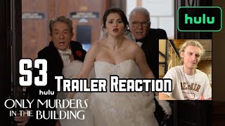 Only Murders In The Building season 3 trailer REACTION // Hulu // Selena Gomez, Paul Rudd