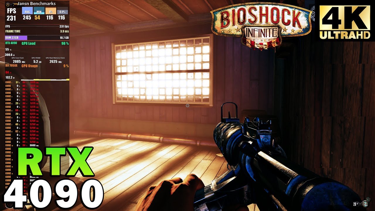 Bioshock Infinite 4K | RTX 4090 | Ryzen 9 7950X | Ultra Settings - YouTube