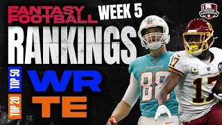 Fantasy Football Rankings - Week 5 Wide Receiver / Tight End Rankings  - Fantasy Football Advice