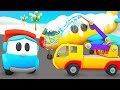 Full episodes car cartoons for kids & street vehicles - Leo the Truck & a de-icing machine.