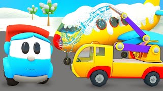 full episodes car cartoons for kids street vehicles leo the truck a de icing machine
