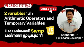 Javascript for Beginners | Swap 2 Variables | Arithmetic Operators | Variable  #JavaScript | Day 8